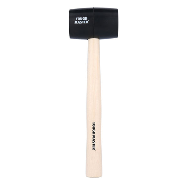 TOUGH MASTER® Rubber Mallet Dead Head Hammer Hand Tool Non-Marking Large Rubber Mallet with Wooden Handle - 16 Oz (TM-RM16W)