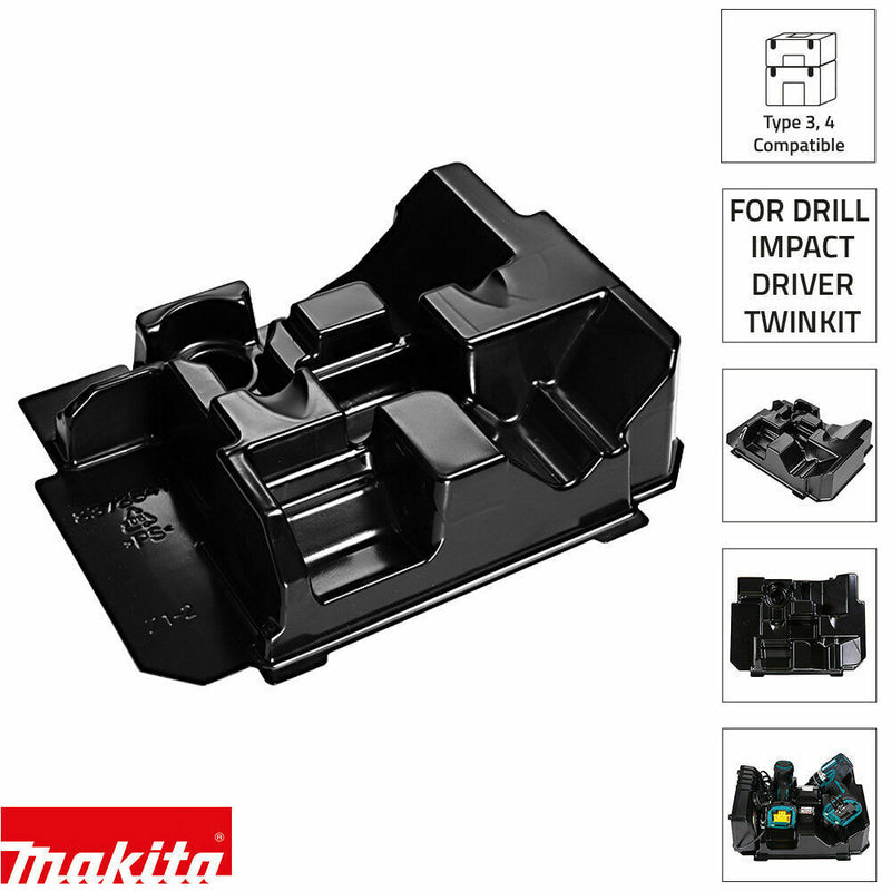 Makita Twin Pack Inner Tray Inlay for Type 3 Case DHP482, DHP458, DHP484, DTD152