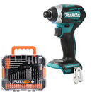 Makita DTD172Z 18V Brushless 4-Stage Impact Driver With 49-Piece Hexagon Shank Mixed Drill Bit Set