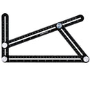 TOUGH MASTER 4 Folding Ruler Adjustable Multi-Angle Aluminium 25Cm 10" Measuring