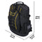 TOUGH MASTER Backpack Hard Base Technician Tool Bag 18” External Pockets Rucksack Organiser