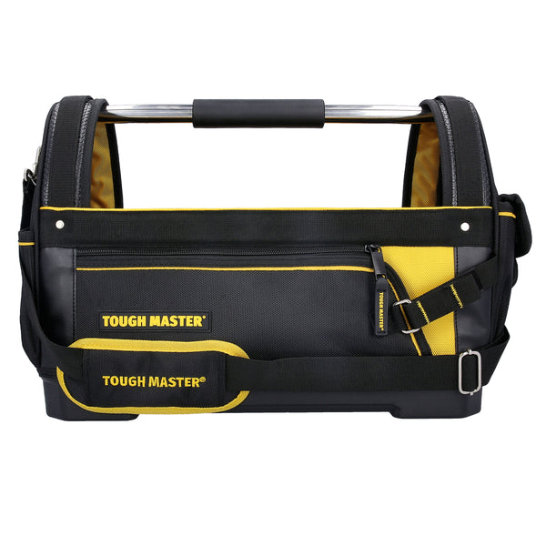TOUGH MASTER Multi-Purpose Open Tote Tool Bag 18" Shoulder Strap 9 Pockets Organiser Durable