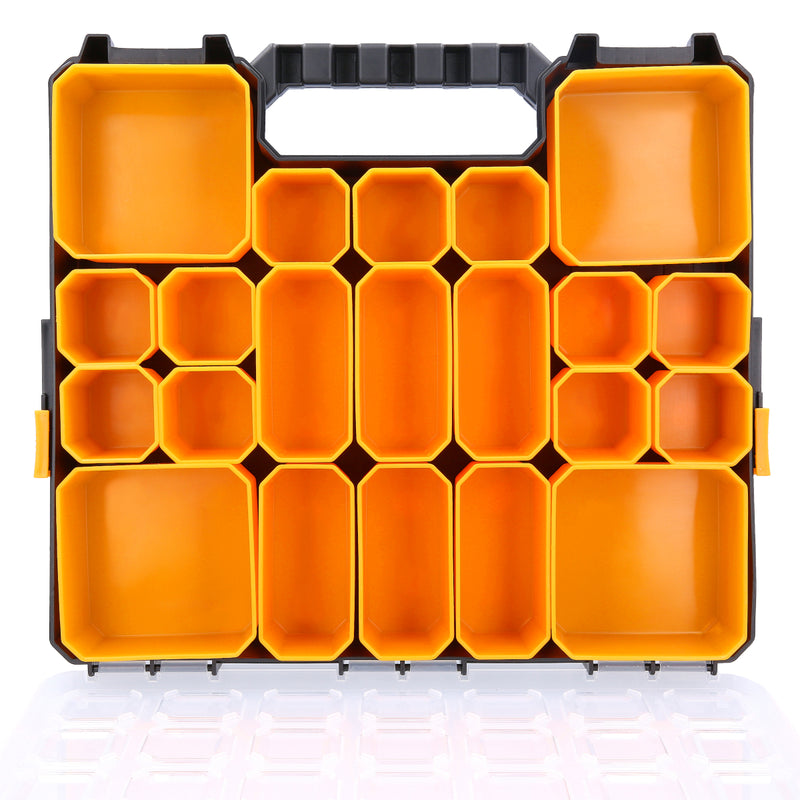 TOUGH MASTER 16” Tool Box Durable Cary Case Organiser Screws Bits Small Items Customizable